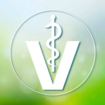 veterinary shield button graphic äskulapstab v natur