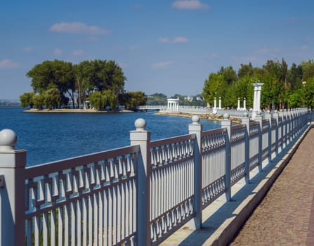 beautiful view of the park in the city of Ternopil