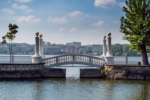 beautiful view of the park in the city of Ternopil