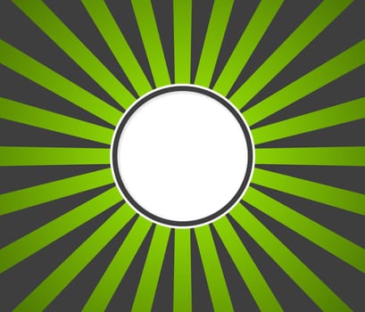 Radiate background in green and grey with white free area for text or image