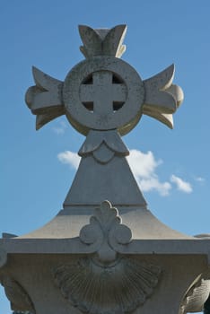 Devotional Cross as Symbol of Christian Faith in a German Cemetery