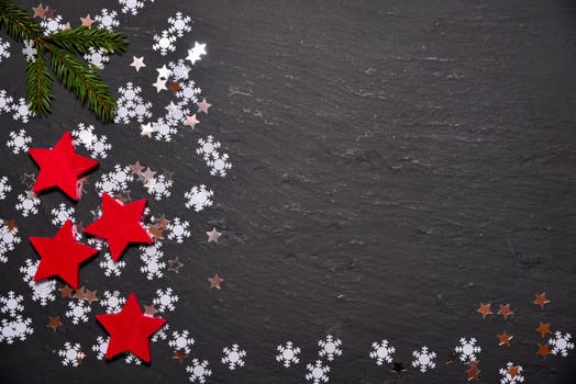 Christmas Background with Stars Slate