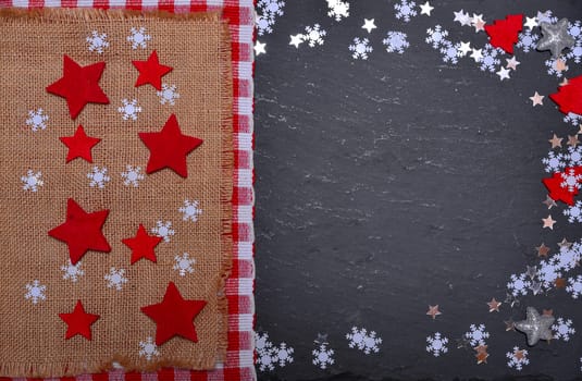 Christmas Background with Stars Slate