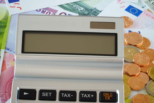 Close-up empty display from calculator