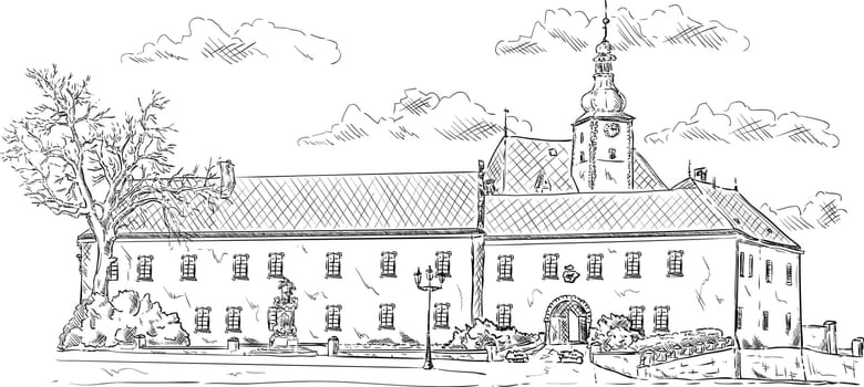 vector - The old palace, now is the ceremonial hall and museum, Frýdek-Místek, Czech republic, Europe