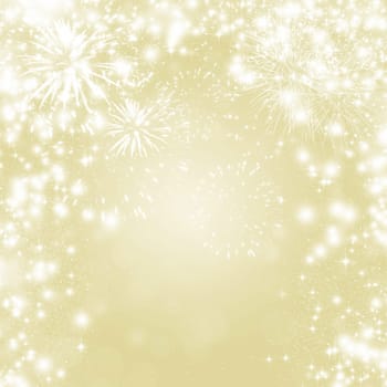 Fireworks at New Year and copy space
