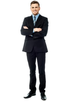 Full length portrait of handsome entrepreneur