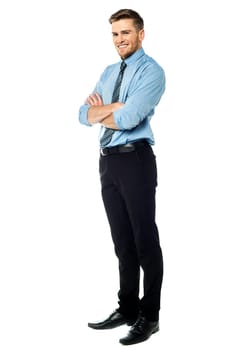 Ambitious entrepreneur, full length shot.