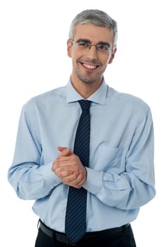 Young executive strikes new business idea