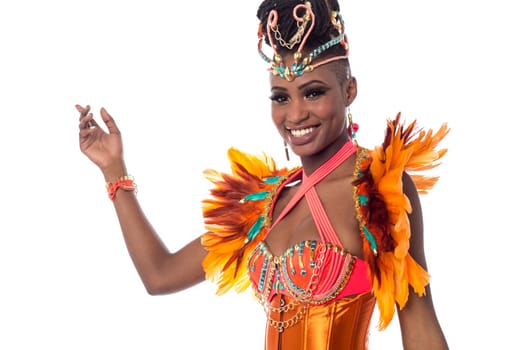 Pretty young female samba dancer