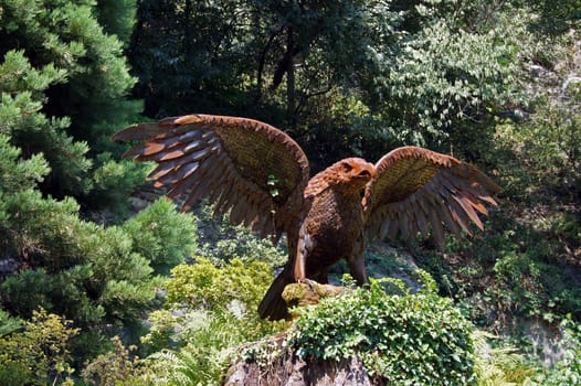 Wooden eagle on the Tappeinerweg,Merano