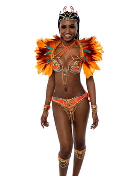 Female samba performer is all set to dance