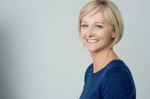 Lovely smiling lady in casuals