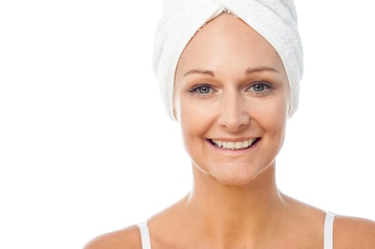 Woman after a head spa session