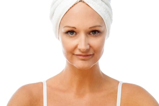Woman posing after a spa session