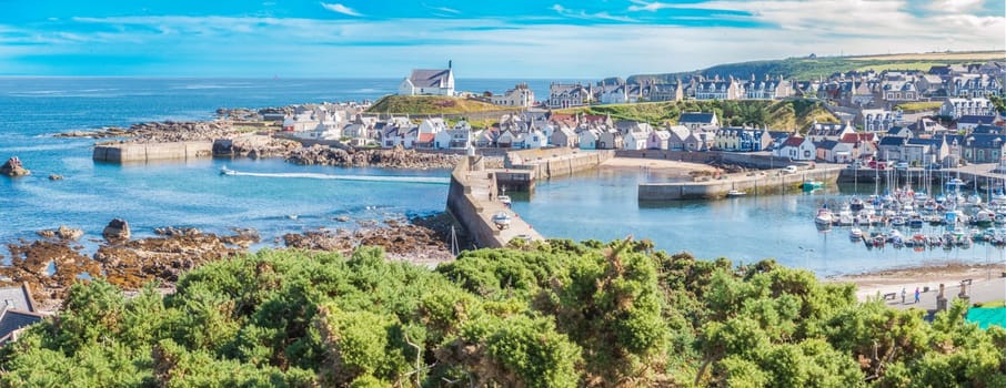 Findochty Panorama in Scotland
