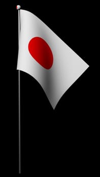Fabric texture of the flag of Japan