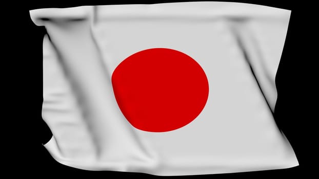 Fabric texture of the flag of Japan