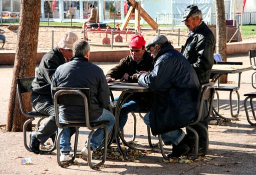 Card players in Lisbon