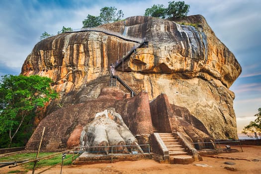 World Heritage Site Sgiriya or Lion rock. Panorama
