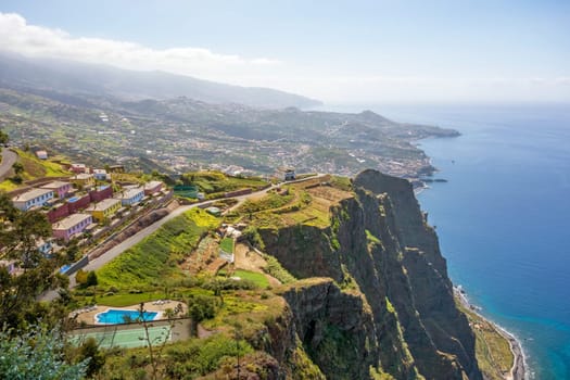 Cabo Girao on Island Madeira - viewpoint with spectacular view to impressive rocks and the atlantic ocean