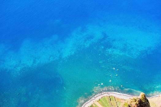 Cabo Girao on the Island Madeira - a sight with spectacular view from a glass platform to the atlantic ocean and terraced fields