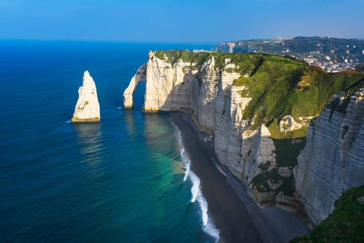 Falaise d'Amont cliff at Etretat, Normandy, France