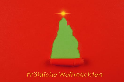 German Merry Christmas card