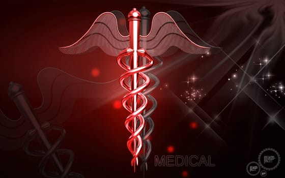 Digital illustration of Medical symbol in colour background