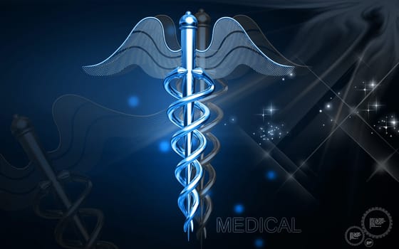 Digital illustration of Medical symbol in colour background