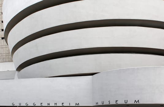 NEW YORK - SEPTEMBER 01: The Solomon R. Guggenheim Museum of modern and contemporary art, located in Manhattan, on September 01, 2013, in New York City, USA. Designed by Frank Lloyd Wright.