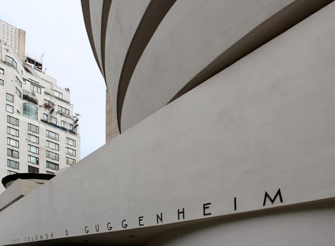 NEW YORK - SEPTEMBER 01: The Solomon R. Guggenheim Museum of modern and contemporary art, located in Manhattan, on September 01, 2013, in New York City, USA. Designed by Frank Lloyd Wright.