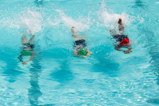 Young girls swimming pool lessons learning to swim challenges goals