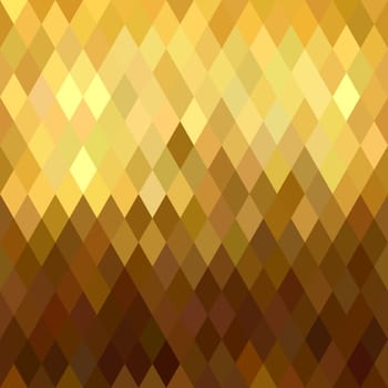Fancy golden rhombus seamless pattern in low poly origami style. Ideal for web background, print, or greeting card. EPS10 vector.