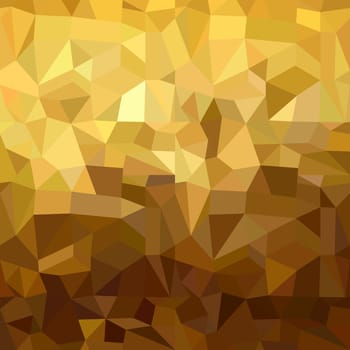 Fancy golden seamless pattern in low polygon 3d style. Ideal for web background, print, or greeting card. EPS10 vector.