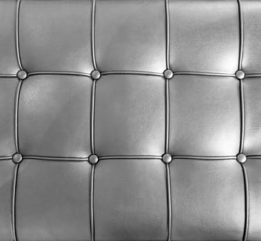 Luxurious black leather texture furniture with buttons