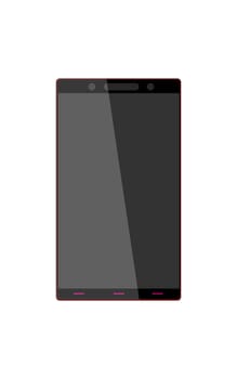 The Smart Phone With Blank Screen Isolated