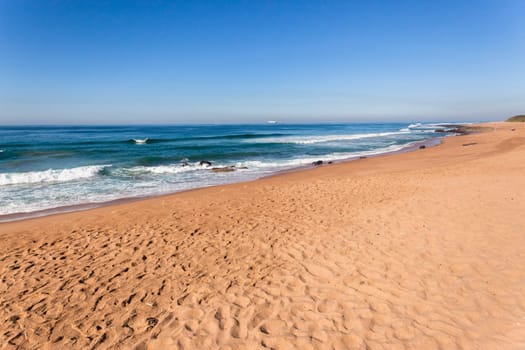 Beach ocean blue waves scenic landscape