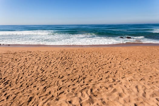 Beach blue ocean waves horizon landscape