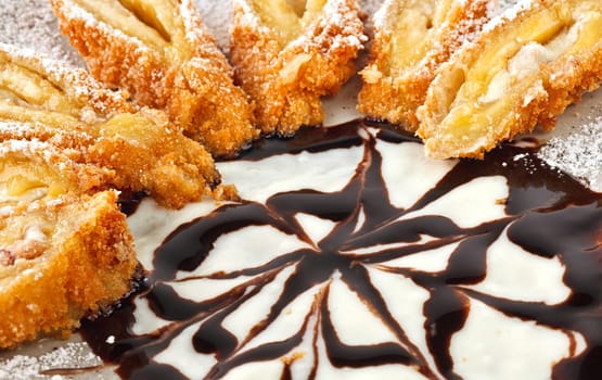 banana, white chocolate and nuts