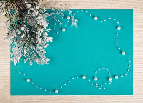 Christmas blue background with space for text or image