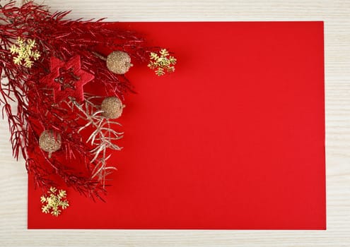 Christmas red background with space for text or image