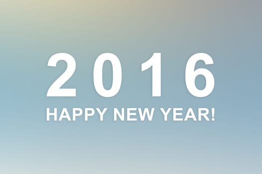 Happy new year 2016 on abstract blur background