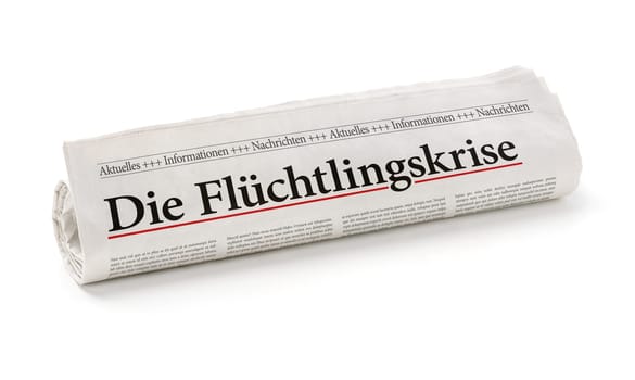 Newspaper column headline The Refugee Crisis