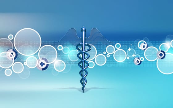 Digital illustration of Medical symbol in colour background