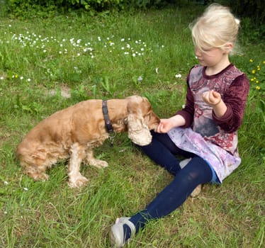 Maedchen,Play,Dog