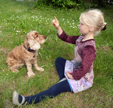 Maedchen,Play,Dog