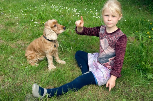 Maedchen,Play,Dog