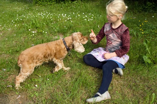 Maedchen,Play,Dog