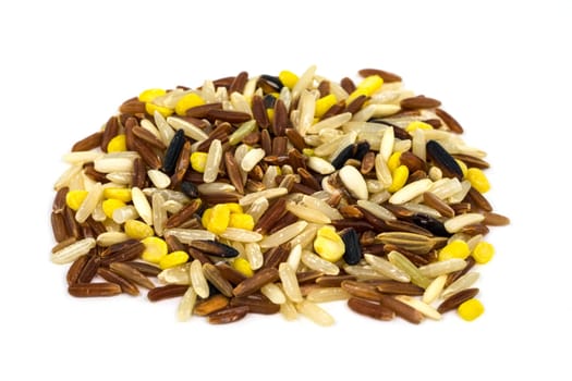 Multigrain rice,close-up of various rice grains